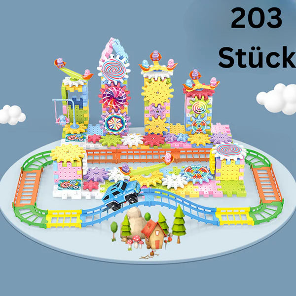 Mechanical Gear Building Blocks for Kids ⎜ Electric STEM Toy for Creative Play and Early Education Fun