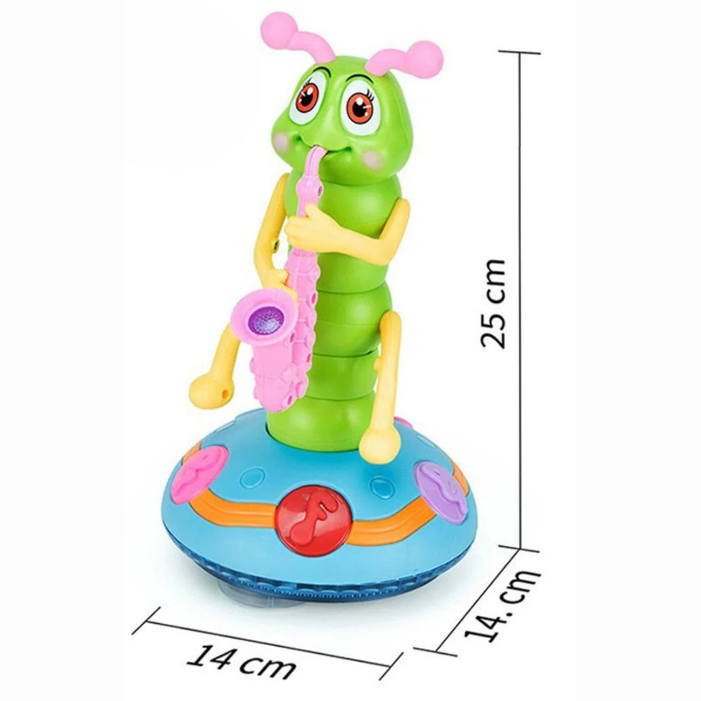 Musical Crawling Toy for Babies ⎜ Spinning Caterpillar with Lights and Sound for Early Learning and Fun Movement