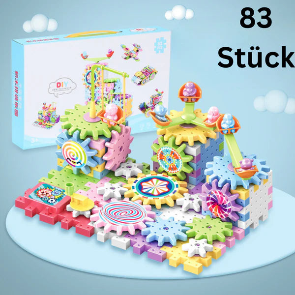 Mechanical Gear Building Blocks for Kids ⎜ Electric STEM Toy for Creative Play and Early Education Fun