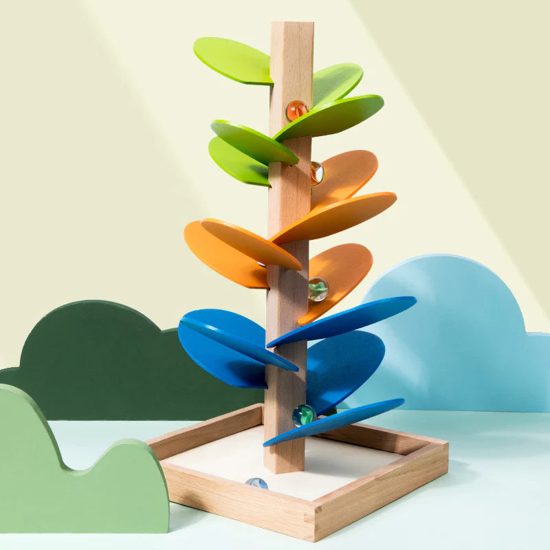 Wooden Ball Tree for Children ⎜ Colorful Music Track Toy for Motor Skills and Early Learning Fun