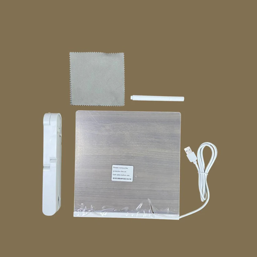 LED Writing Drawing Board for Kids ⎜ Reusable Light-Up Surface for Creative Notes, Art and Learning