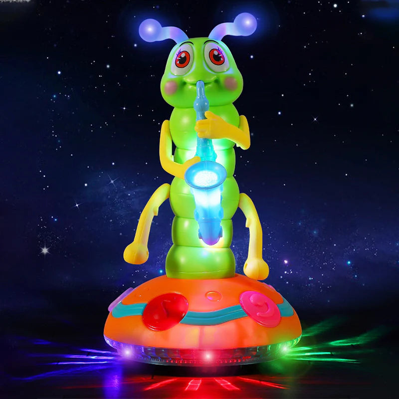 Musical Crawling Toy for Babies ⎜ Spinning Caterpillar with Lights and Sound for Early Learning and Fun Movement