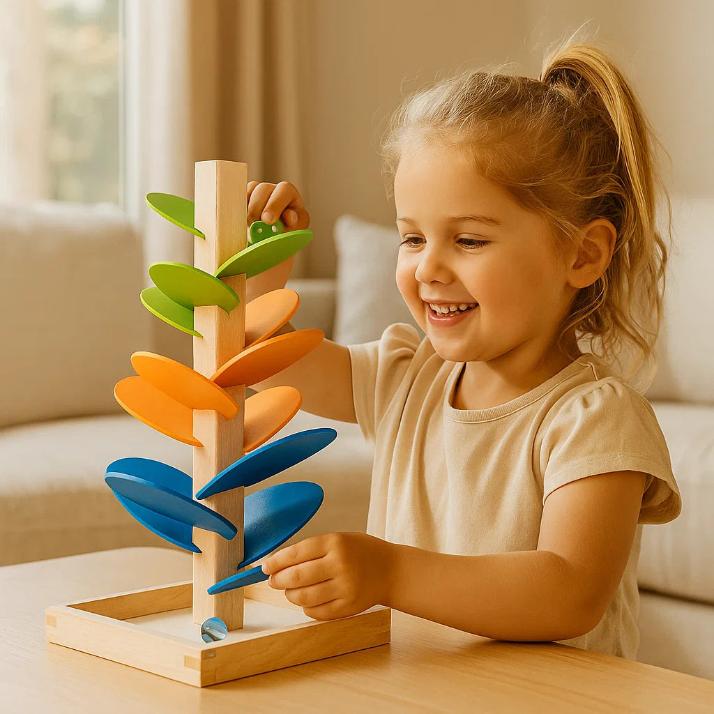 Wooden Ball Tree for Children ⎜ Colorful Music Track Toy for Motor Skills and Early Learning Fun
