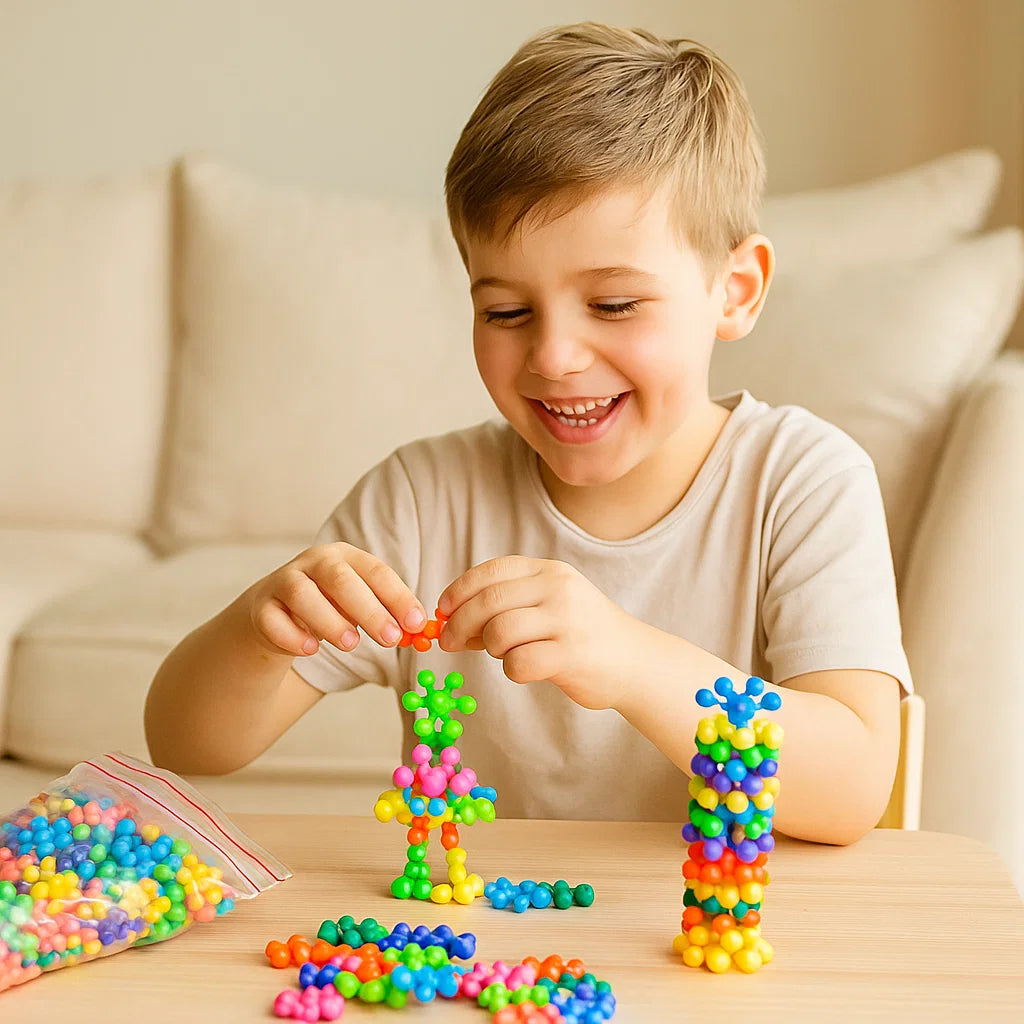 Snowflake Building Blocks for Children ⎜ Creative 3D Puzzle Toy for Educational Fun and Fine Motor Skills