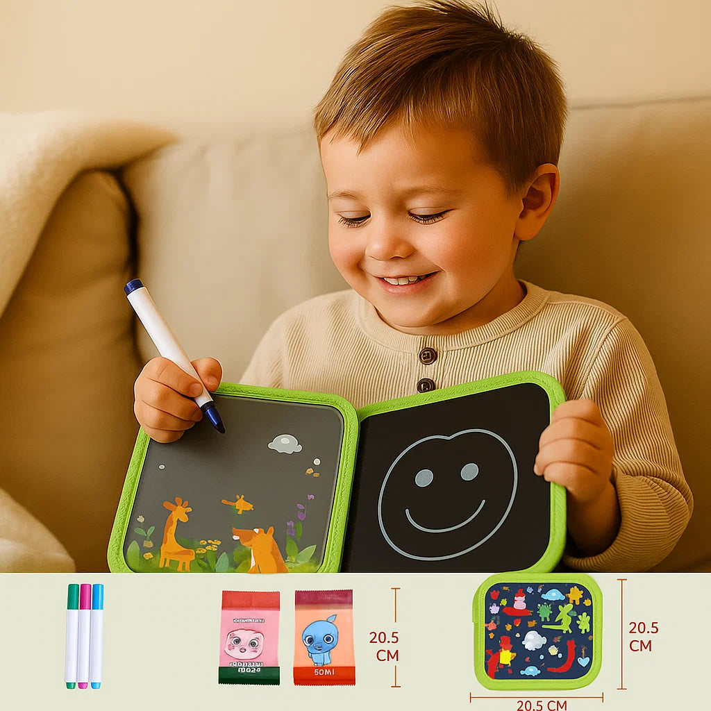 Reusable Drawing Book for Kids ⎜ Portable Erasable Doodle Pad for Creative Learning at Home and On the Go