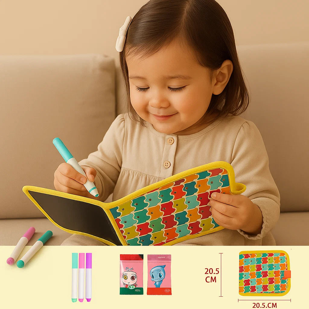 Reusable Drawing Book for Kids ⎜ Portable Erasable Doodle Pad for Creative Learning at Home and On the Go