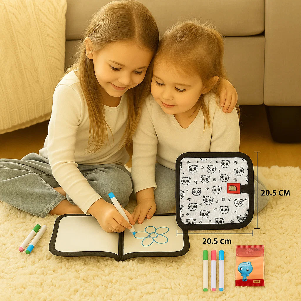 Reusable Drawing Book for Kids ⎜ Portable Erasable Doodle Pad for Creative Learning at Home and On the Go