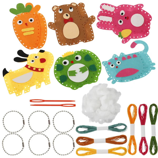 DIY Felt Animal Sewing Kit for Kids ⎜ Fun Craft Set for Hand-Eye Coordination and Creative Skill Building