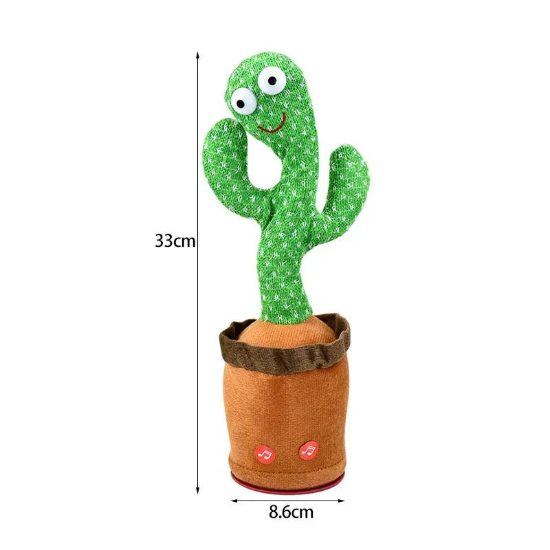 Dancing Cactus Toy for Kids ⎜ Singing Plush with Lights and Voice Mimicry for Interactive Musical Fun