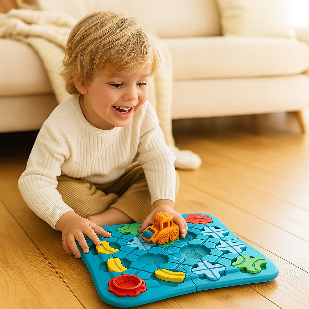 Maze Puzzle Game for Kids ⎜ Educational Road Track Toy with Balls and Car for Logic and Problem-Solving Play