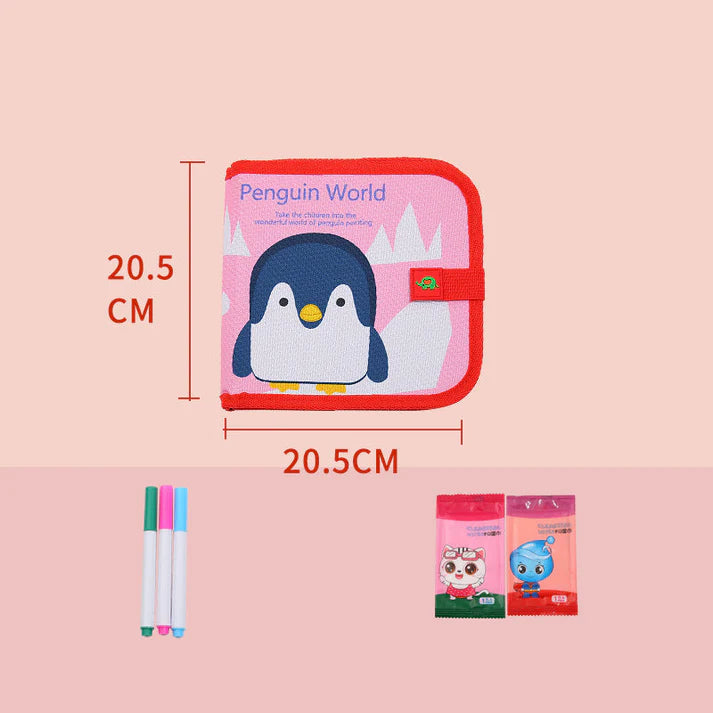 Reusable Drawing Book for Kids ⎜ Portable Erasable Doodle Pad for Creative Learning at Home and On the Go