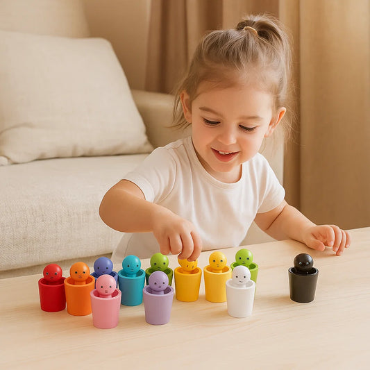 Color Sorting Peg Dolls for Kids ⎜ Educational Toy for Matching, Stacking and Fine Motor Skill Training
