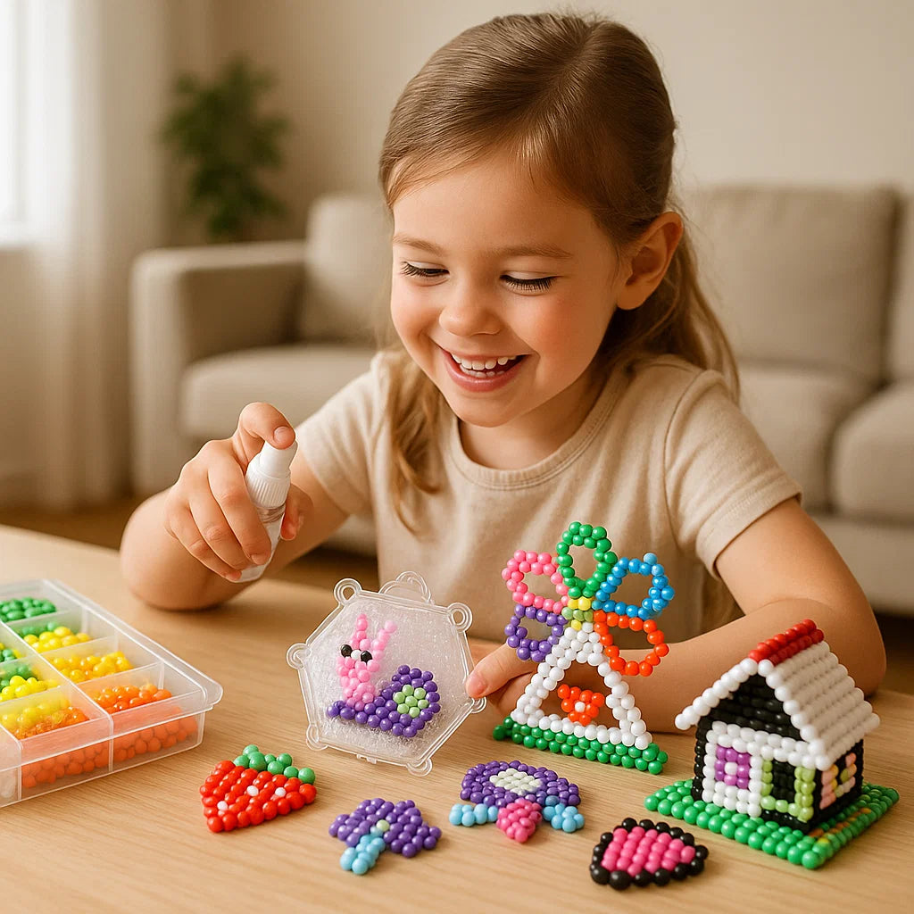 DIY Water Bead Craft Kit for Kids ⎜ Creative Educational Toy for Building Colorful 3D Shapes and Designs