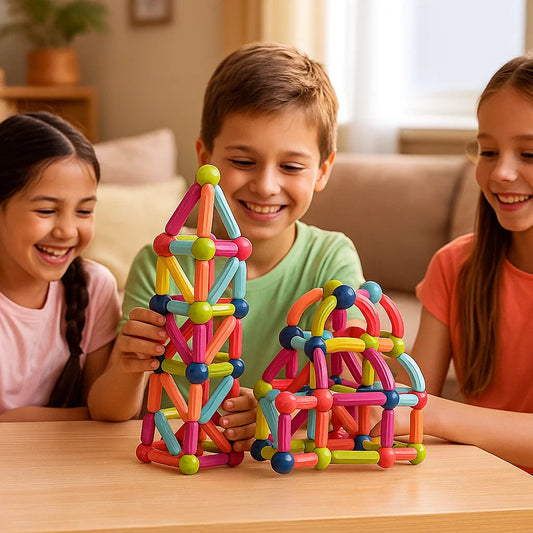 Magnetic Building Set for Children ⎜ Colorful Construction Toy for Creativity, STEM Learning and Motor Skills