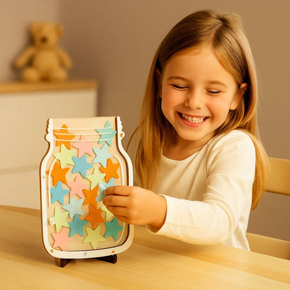 Star Reward Jar for Kids ⎜ Motivational Tool to Encourage Good Behavior and Learning Discipline