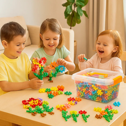 Snowflake Building Blocks for Children ⎜ Creative 3D Puzzle Toy for Educational Fun and Fine Motor Skills