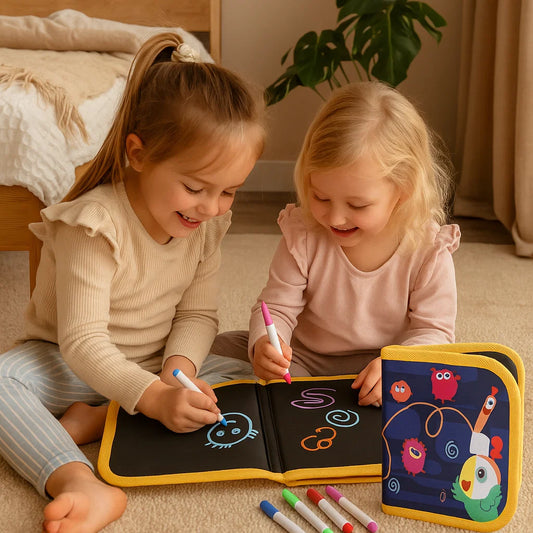 Reusable Drawing Book for Kids ⎜ Portable Erasable Doodle Pad for Creative Learning at Home and On the Go