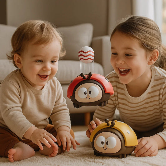 Ladybug Suspension Ball Toy for Babies ⎜ Fun Animal Game for Motor Skills and Airflow Coordination