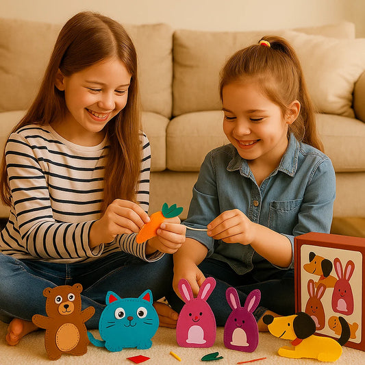 DIY Felt Animal Sewing Kit for Kids ⎜ Fun Craft Set for Hand-Eye Coordination and Creative Skill Building