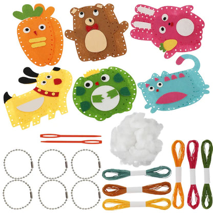 DIY Felt Animal Sewing Kit for Kids ⎜ Fun Craft Set for Hand-Eye Coordination and Creative Skill Building