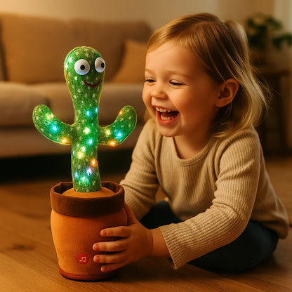 Dancing Cactus Toy for Kids ⎜ Singing Plush with Lights and Voice Mimicry for Interactive Musical Fun