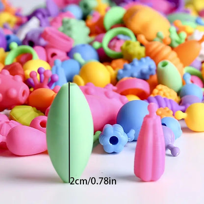 Children’s Pop Beads Set ⎜ Colorful DIY Jewelry Kit for Creative Play and Fine Motor Skill Development