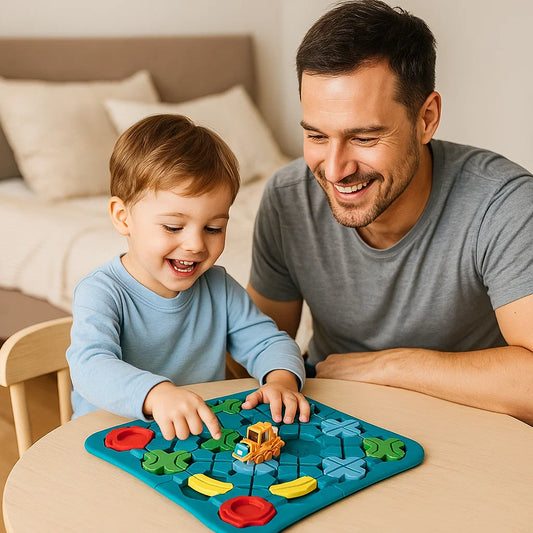 Maze Puzzle Game for Kids ⎜ Educational Road Track Toy with Balls and Car for Logic and Problem-Solving Play