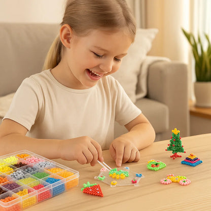 DIY Water Bead Craft Kit for Kids ⎜ Creative Educational Toy for Building Colorful 3D Shapes and Designs
