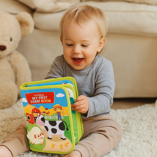Educational Farm Story Book for Toddlers ⎜ Soft Felt Activity Book for Animal Learning and Fine Motor Skills