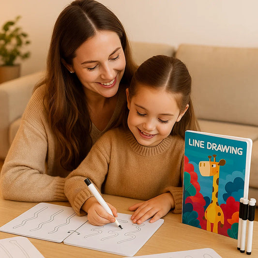 Pen Control Training Book for Kids ⎜ Reusable Drawing Practice to Boost Focus and Hand-Eye Coordination